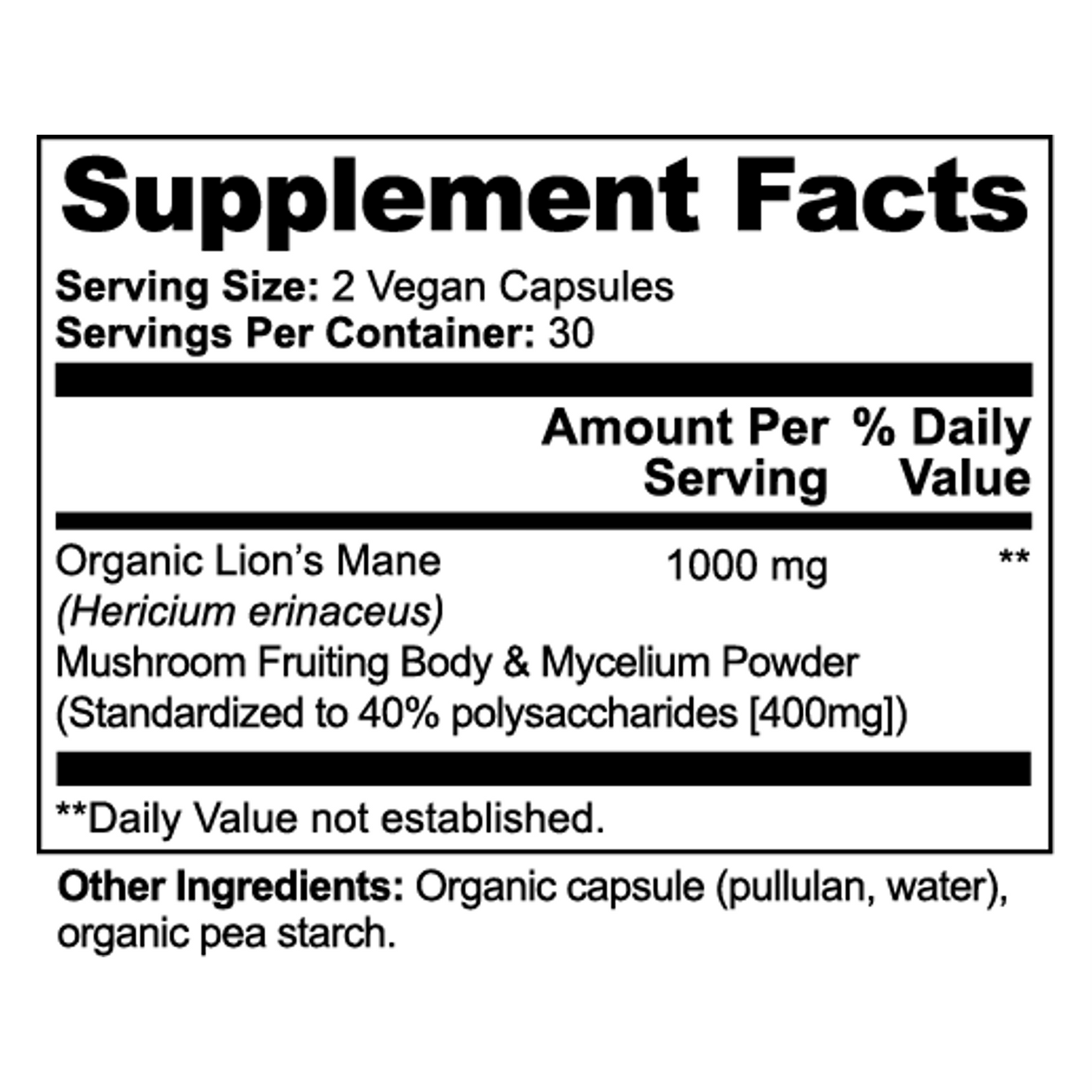Lion’s Mane Mushroom 1000mg